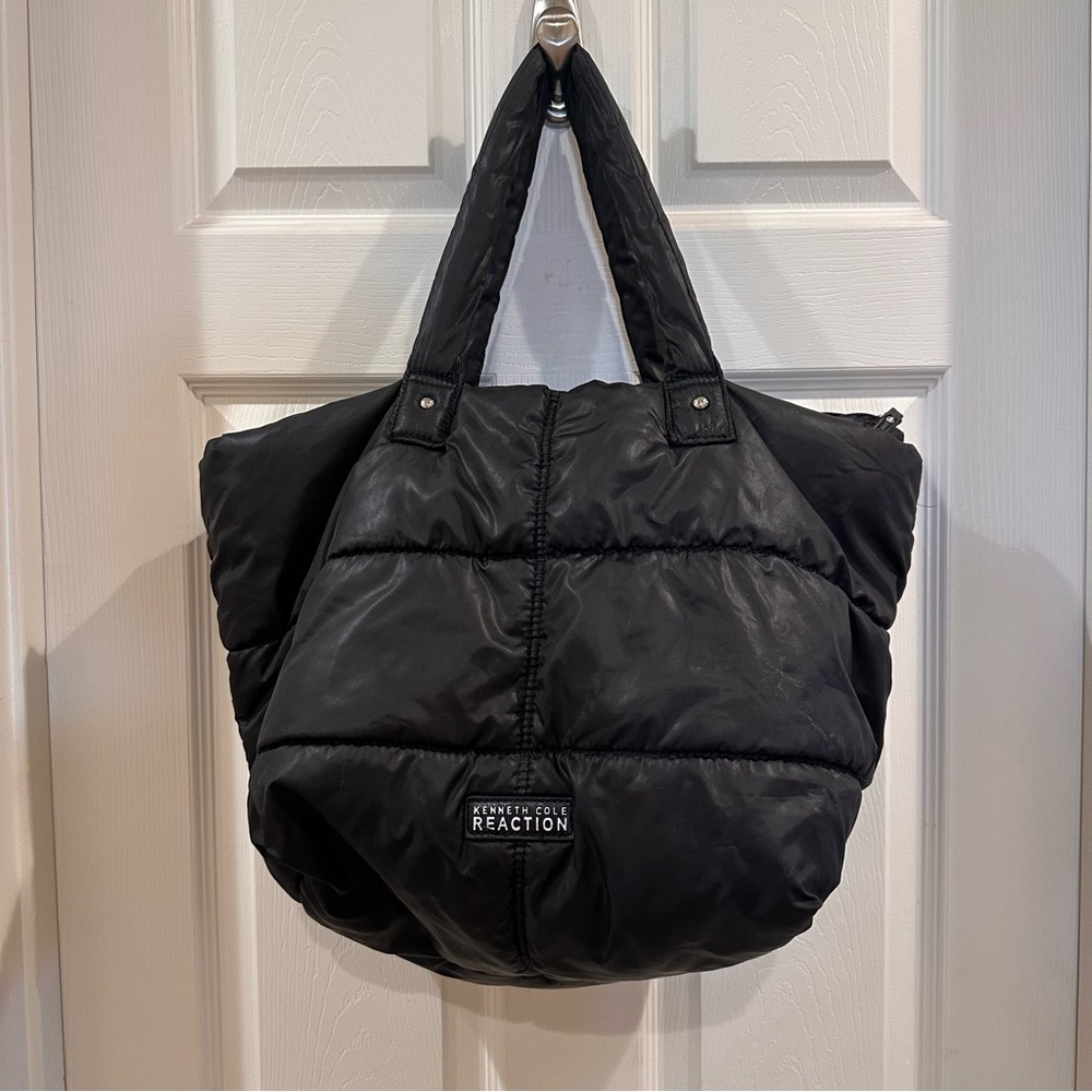Kenneth Cole REACTION Black Puffer Bag Tote